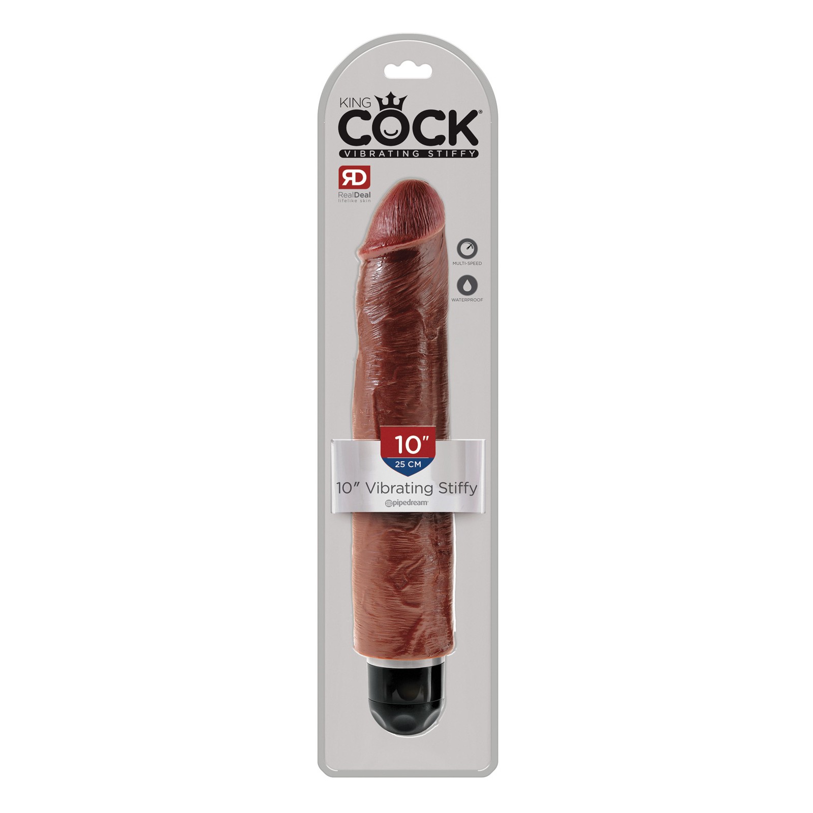 King Cock 10 Inch Vibrating Stiffy - Realistic Pleasure