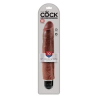 King Cock 10 Inch Vibrating Stiffy - Realistic Pleasure