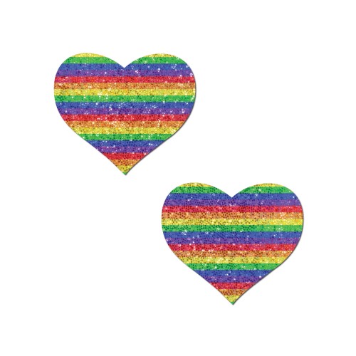 Rainbow Glitter Heart Pastease