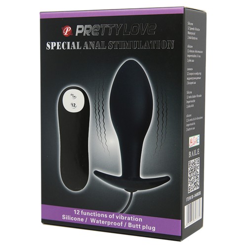 Pretty Love Vibrating Butt Plug Black