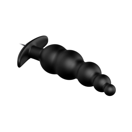 Pretty Love Vibrating Bead Butt Plug - Black