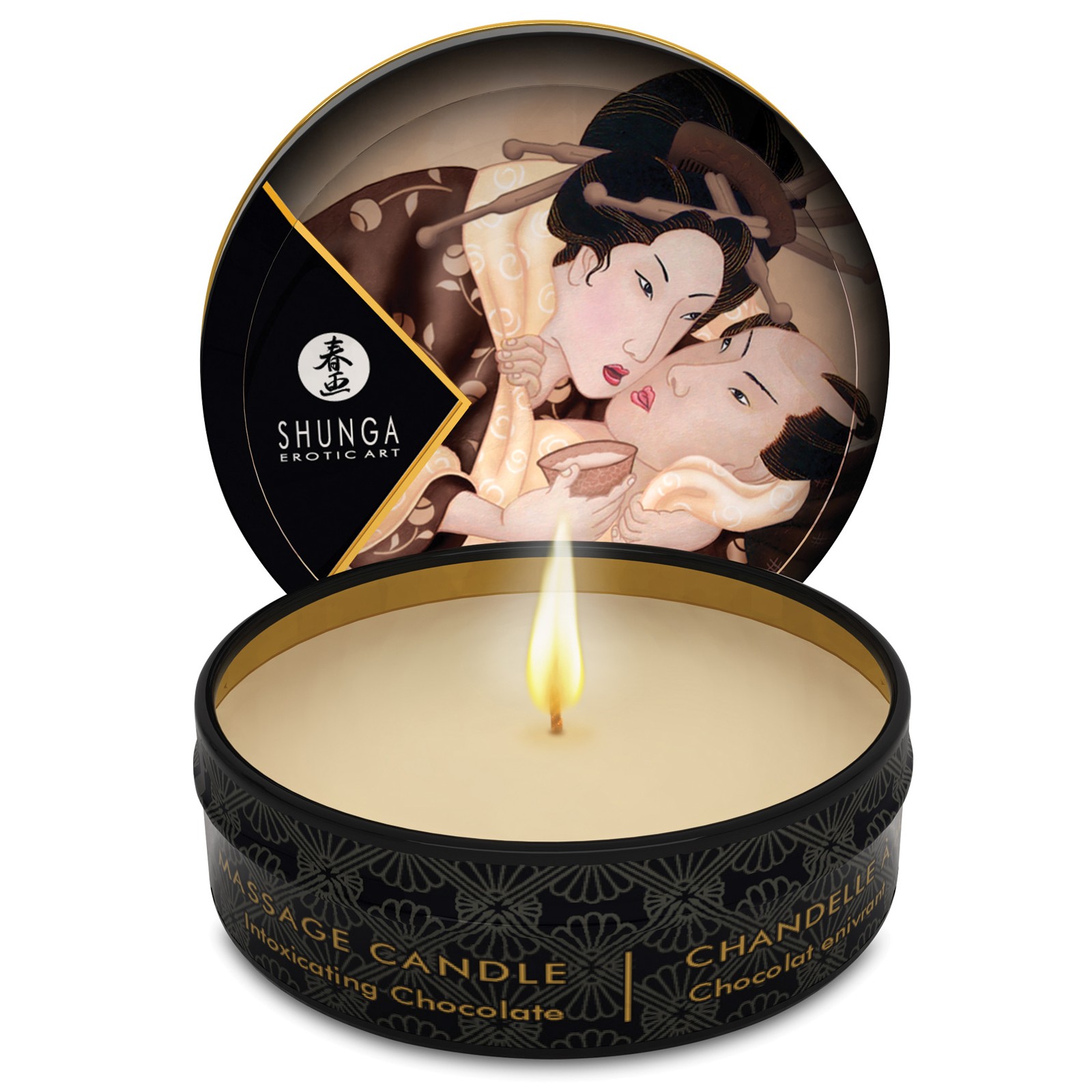 Shunga Excitation Mini Massage Candle - Intoxicating Chocolate