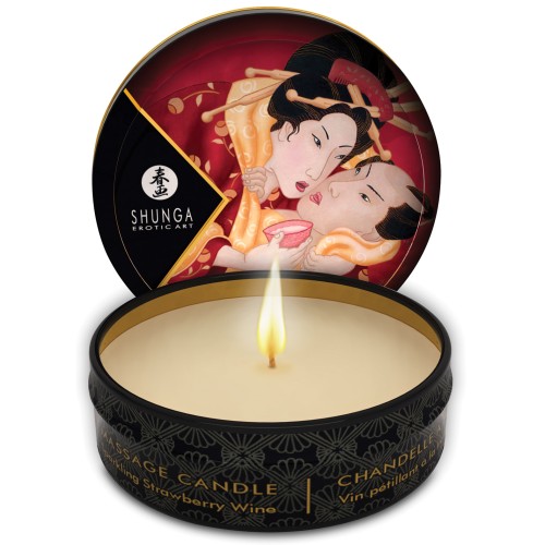 Shunga Romance Mini Massage Candle Sparkling Strawberry Wine