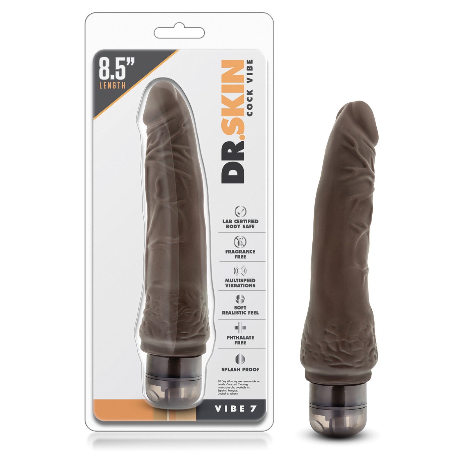 Dildo Vibrante Blush Dr. Skin Vibe 7 Chocolate