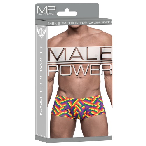 Pride Fest Mini Short with Contoured Pouch - Rainbow SM