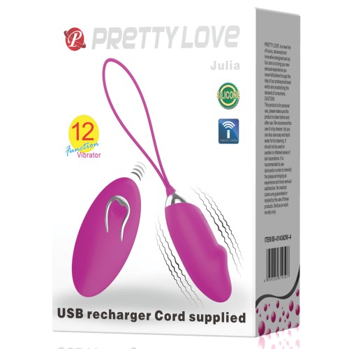 Pretty Love Julia Egg Vibe - Fuchsia - Delightful Vibrations