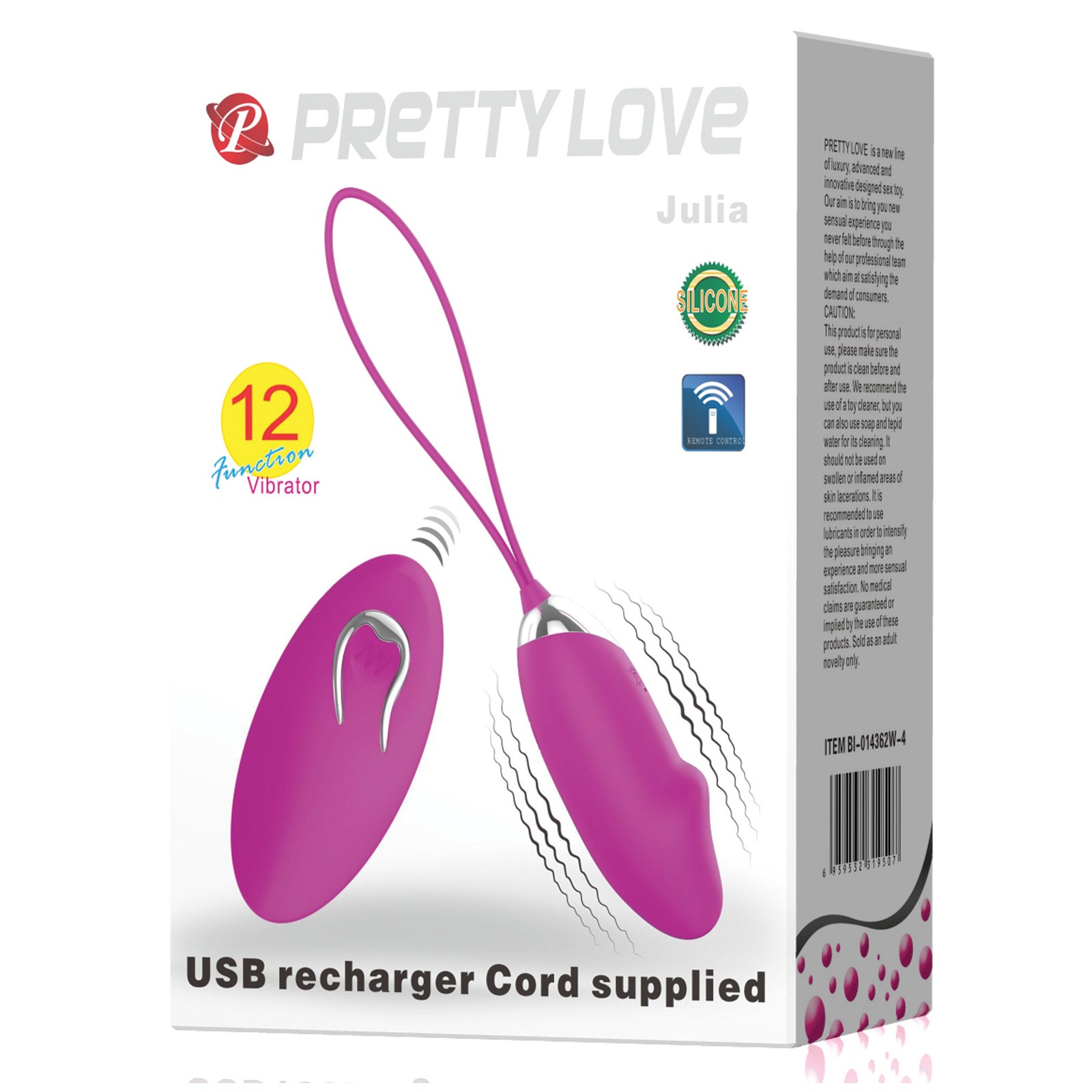 Pretty Love Julia Egg Vibe - Fuchsia - Delightful Vibrations