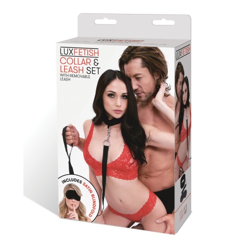 Lux Fetish Collar Leash Set