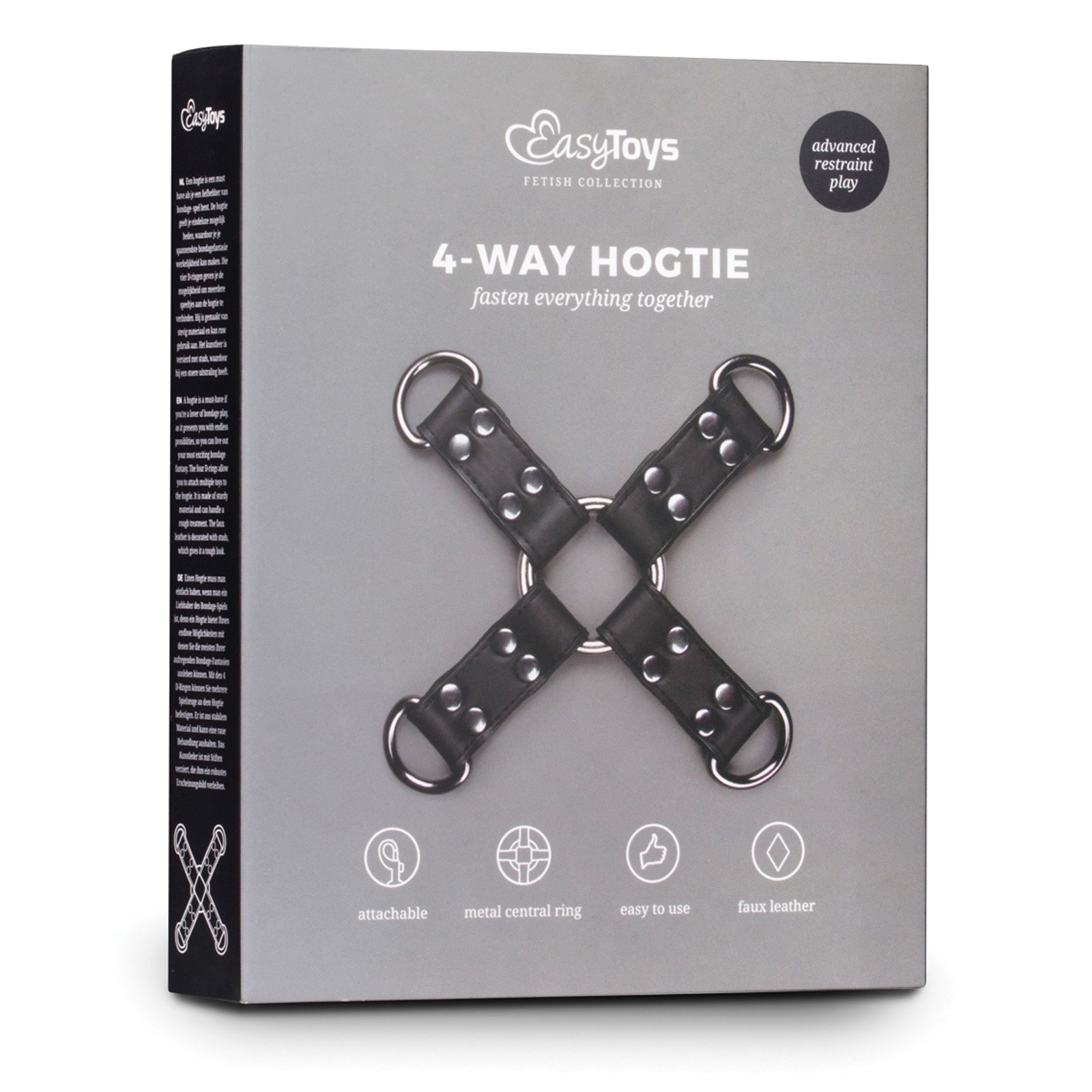 Hogtie de Cuero Sintético Easy Toys para Juegos de Bondage