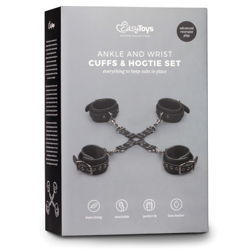 Hogtie con Esposas de Mano y Tobillo Easy Toys para Juego de Bondage