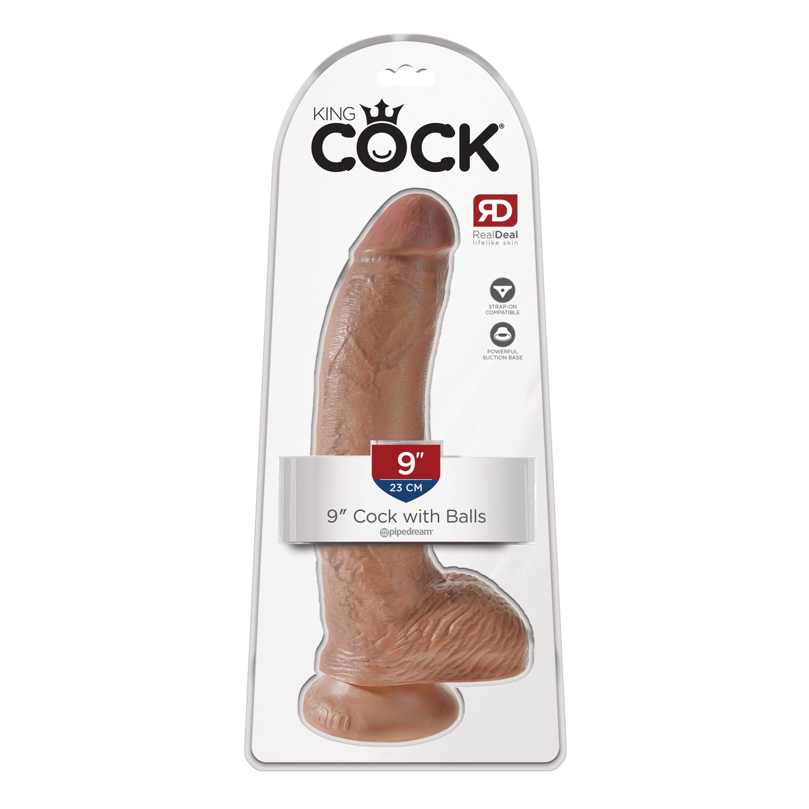 King Cock 9 Inch Cock with Balls - Tan