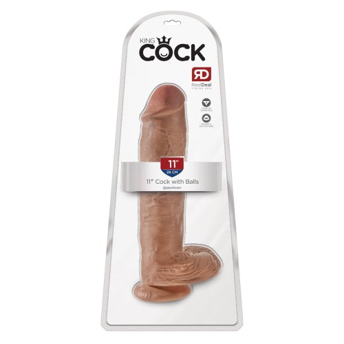 King Cock Realistic 11" Dong with Balls