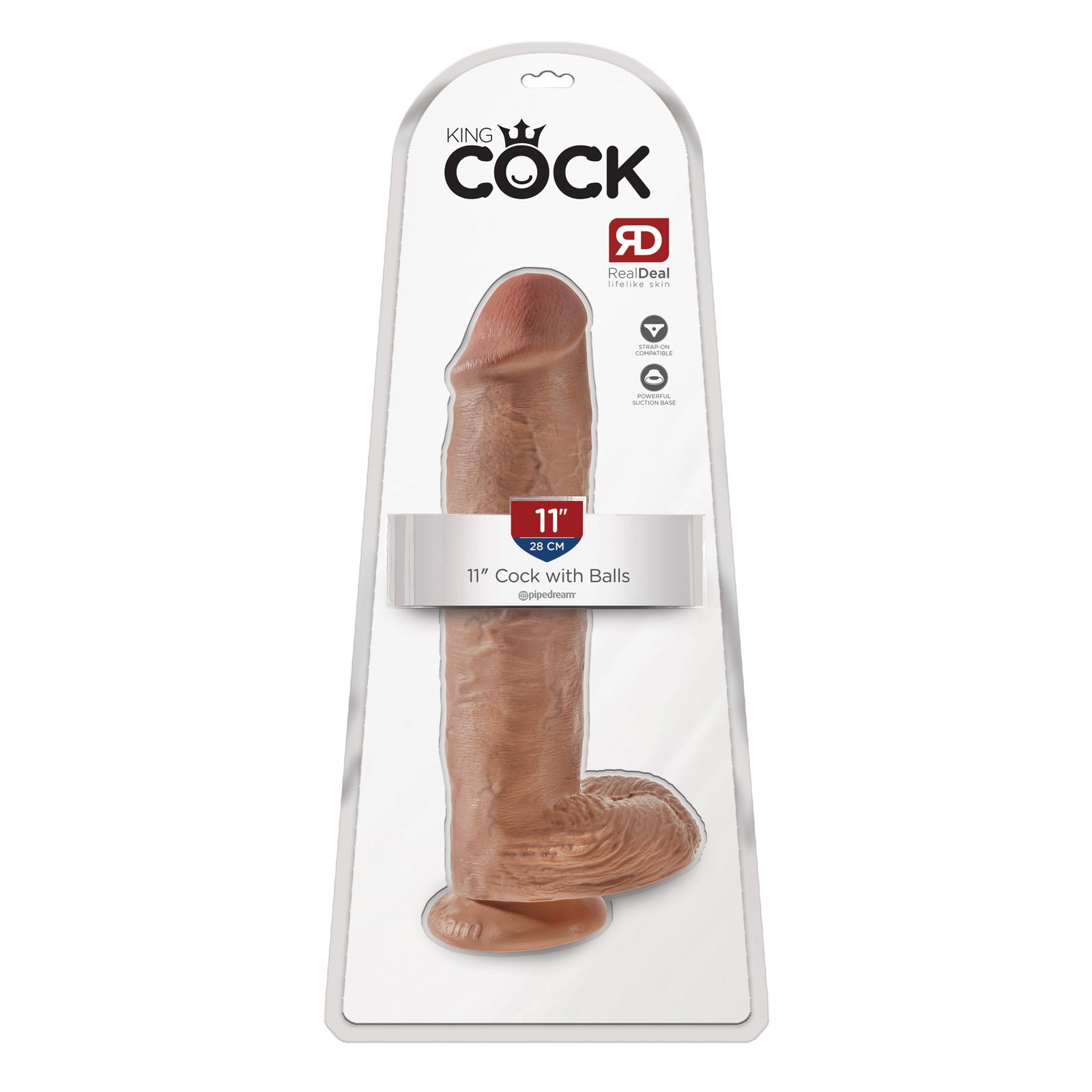 King Cock Realistic 11" Dong with Balls