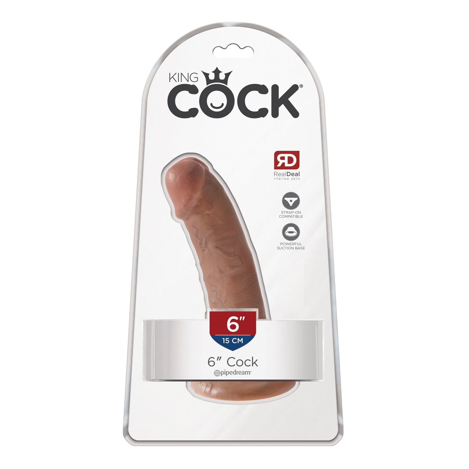 Pene King Cock de 6" - Tan