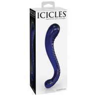 Icicles No. 70 Hand Blown Glass G-Spot Dildo Purple