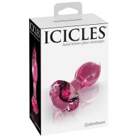 Icicles No. 79 Hand Blown Glass Diamond Butt Plug Pink