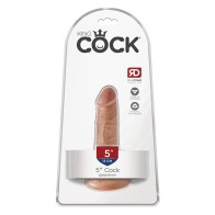 King Cock 5" Tan - Realistic Pleasure Toy