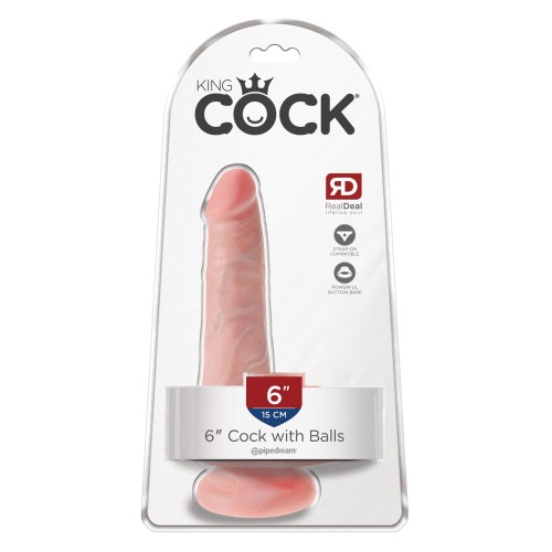 King Cock 6" Dildo with Balls