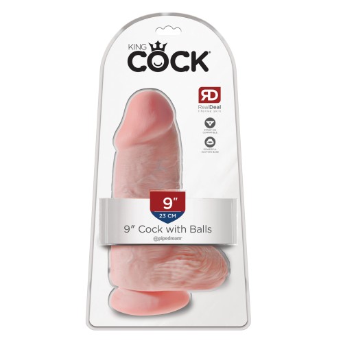 King Cock 9in Chubby Dildo Flesh