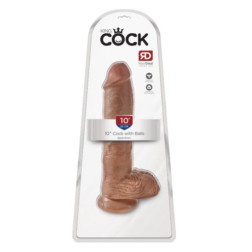 Pene King Cock de 10” Realista con Ventosa