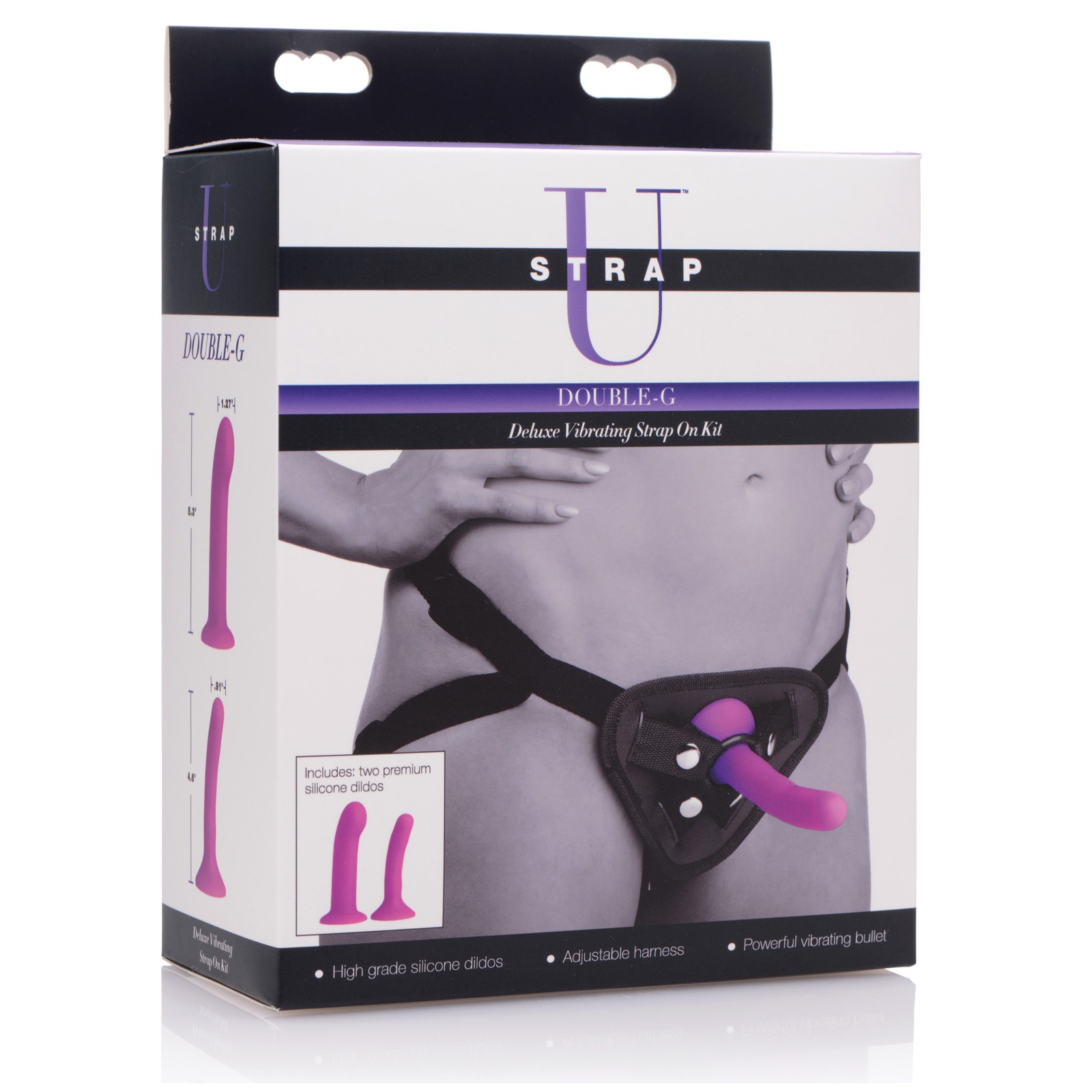 Strap U Double G Deluxe Vibrating Strap-On Kit - Intense Pleasure