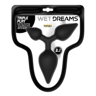 Plug Anal Triple Play Wet Dreams Negro