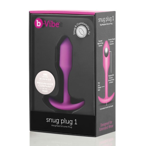 b-Vibe Weighted Snug Plug 1 55 g Fuchsia - Comfort and Pleasure