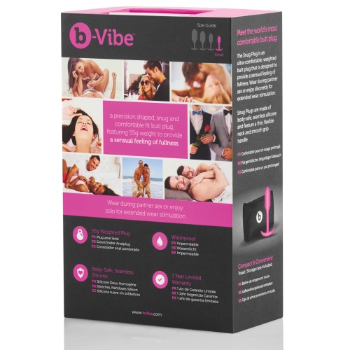 b-Vibe Weighted Snug Plug 1 55 g Fuchsia - Comfort and Pleasure