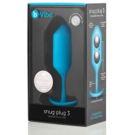 b-Vibe Weighted Snug Plug 3 180g Teal Anal Plug