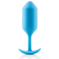 b-Vibe Weighted Snug Plug 3 180g Teal Anal Plug