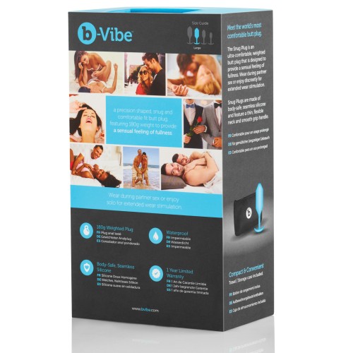 b-Vibe Weighted Snug Plug 3 180g Teal Anal Plug