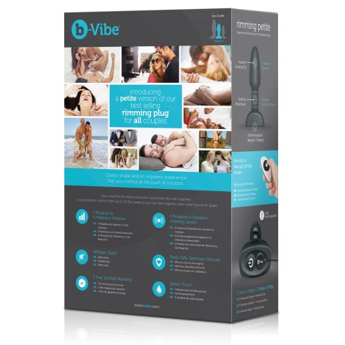 Plug Rimming Petite de b-Vibe en Negro