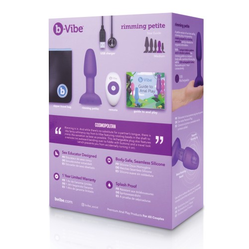 Plug Rimming Petite b-Vibe para un Placer Único