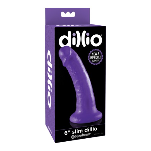 Dillio 6 Inch Slim Purple Dildo - Perfect for Beginners