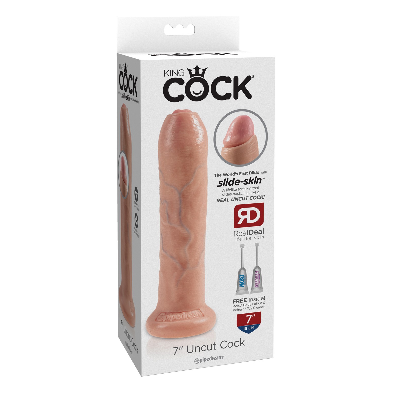 King Cock Uncut Dildo for Realistic Pleasure