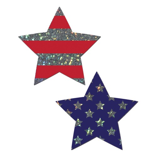 Pastease Premium Glitter Patriotic Star Red/Blue