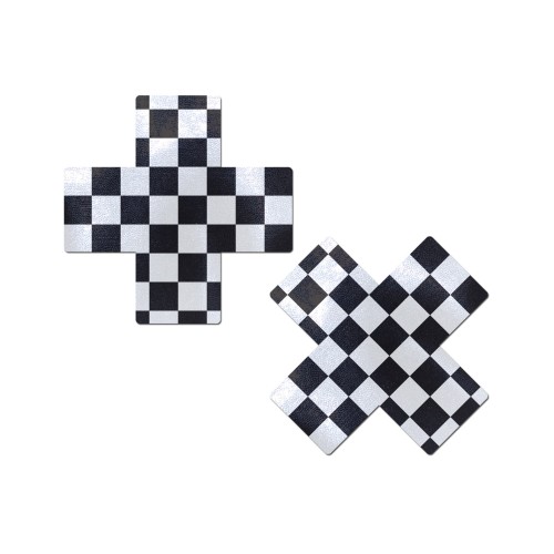 Pastease Premium Checker Cross Black/White