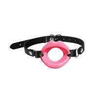 Silicone Lips Open Mouth Gag Pink