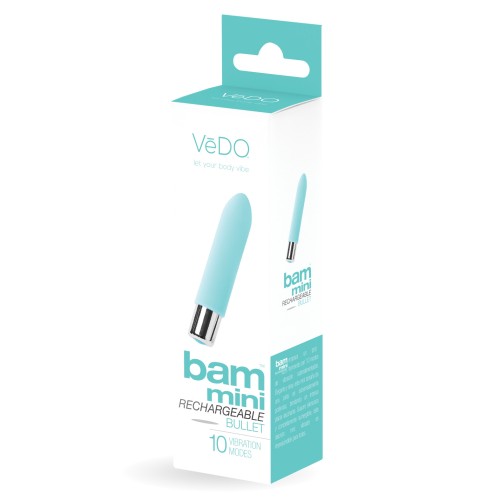 VeDO Bam Mini Rechargeable Bullet Vibe Turquoise