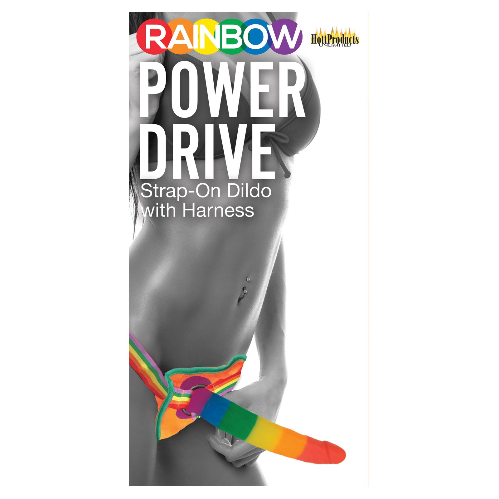 Rainbow 7 Inch Strap-On Dildo