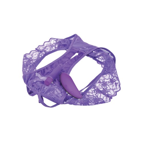 Fantasy For Her Crotchless Panty - Purple