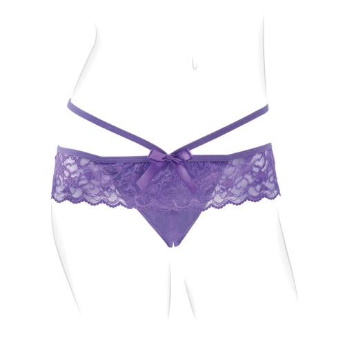 Fantasy For Her Crotchless Panty - Purple