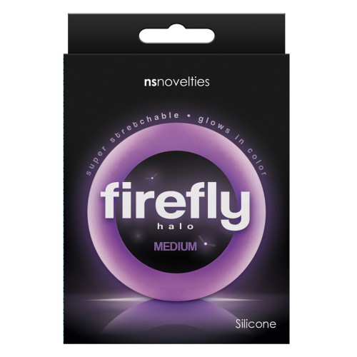 Firefly Halo Purple Medium Cockring - Glow in the Dark Fun