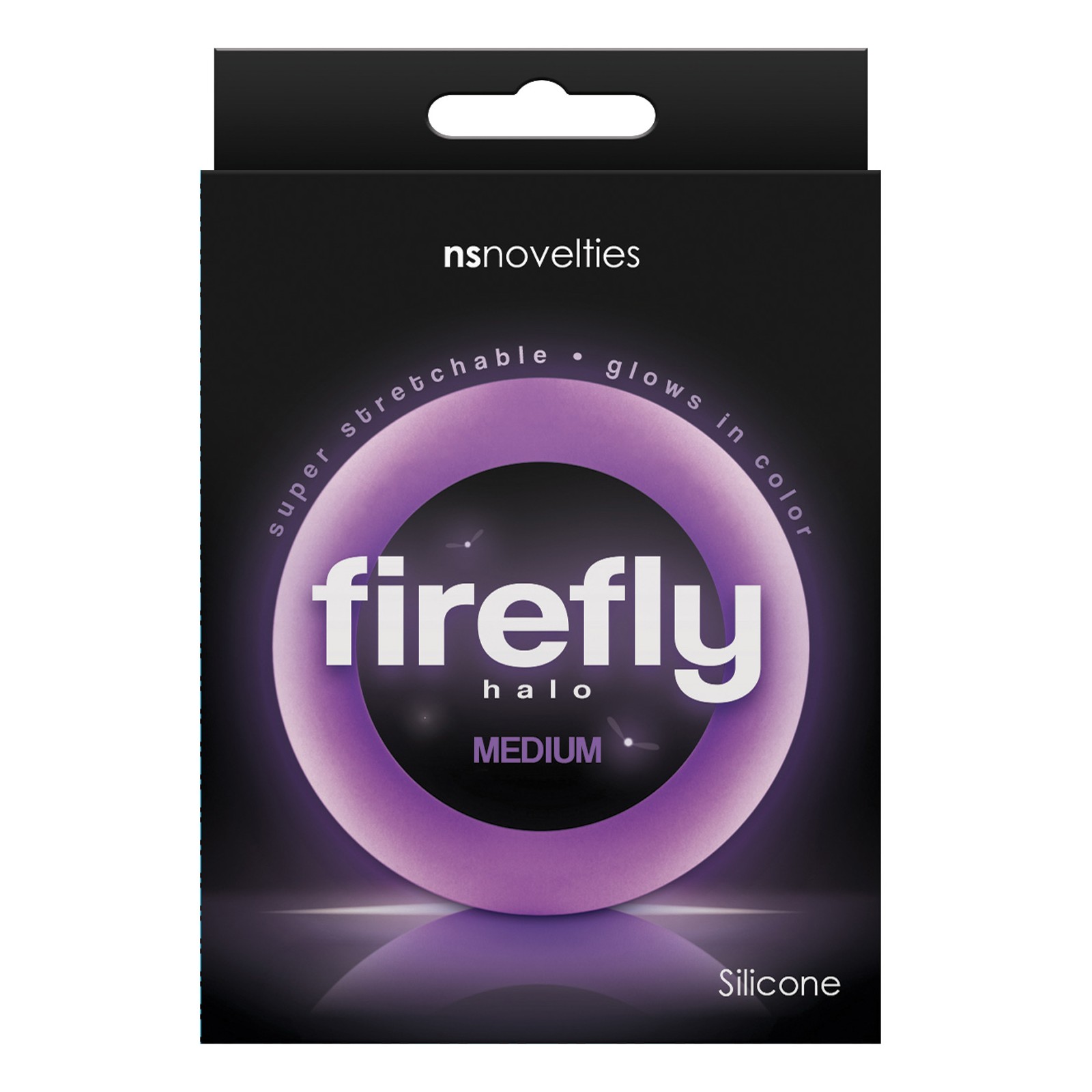 Firefly Halo Purple Medium Cockring - Glow in the Dark Fun