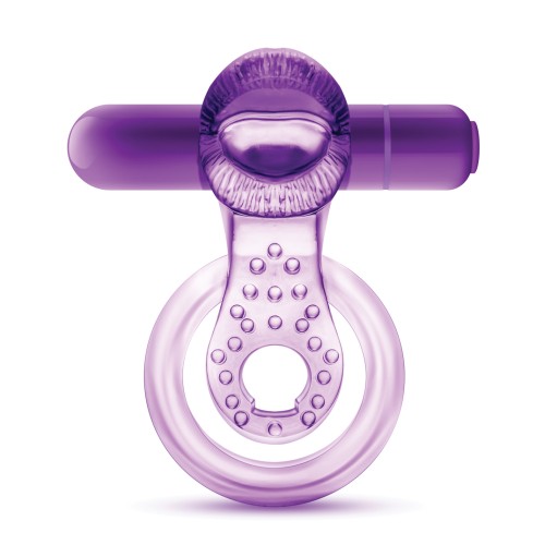 Lick It Vibrating Double Strap Cockring - Real Pleasure Enhancer