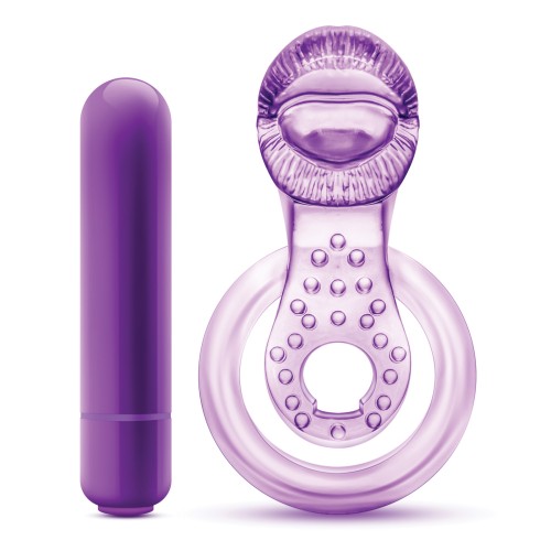 Lick It Vibrating Double Strap Cockring - Real Pleasure Enhancer