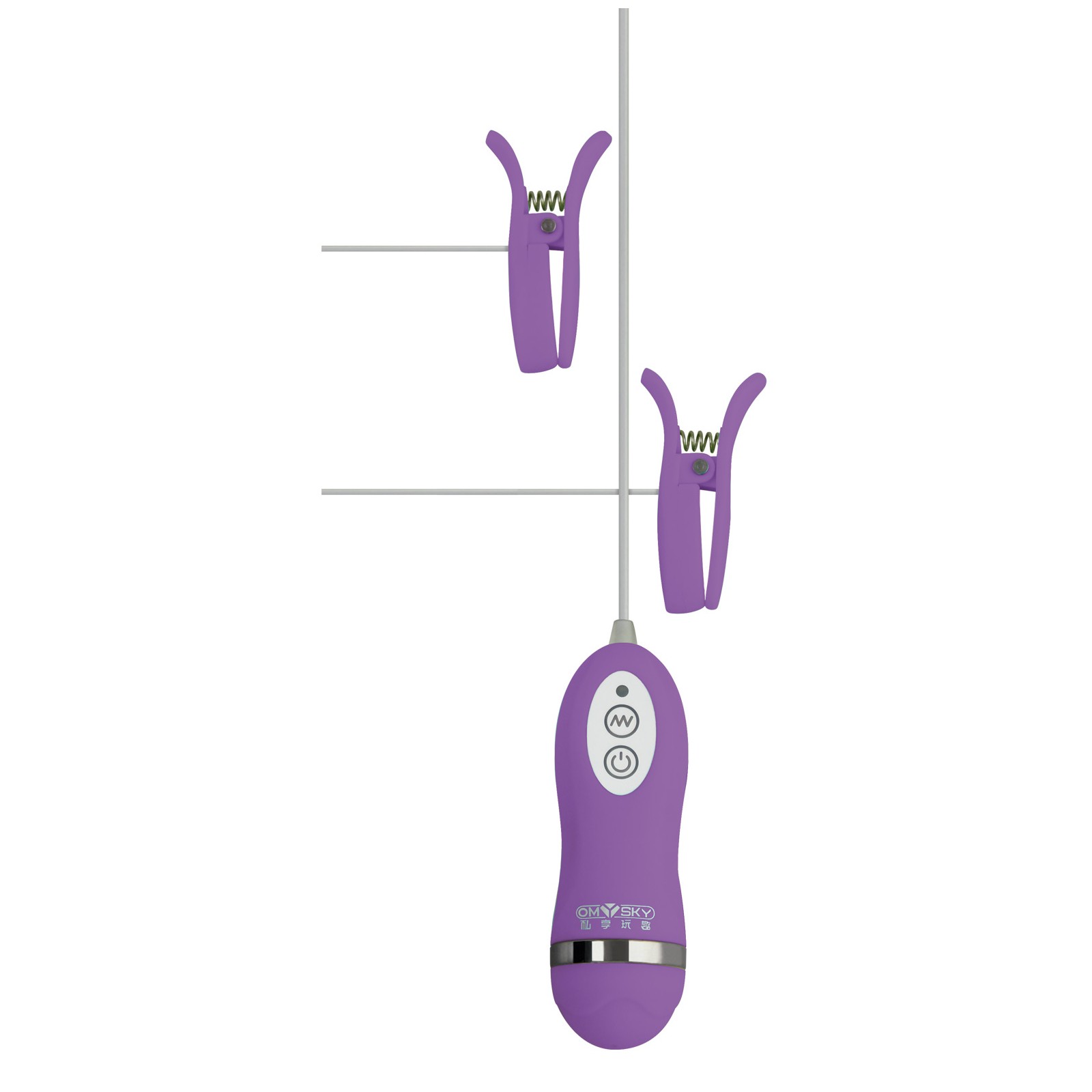 GigaLuv Vibro Clamps - 10 Functions Purple