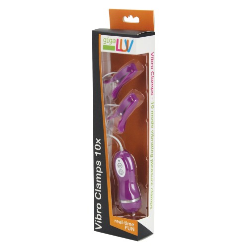 GigaLuv Vibro Clamps - 10 Functions Purple