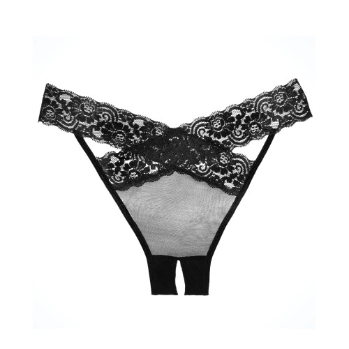 Adore Sheer & Lace Panty - Black