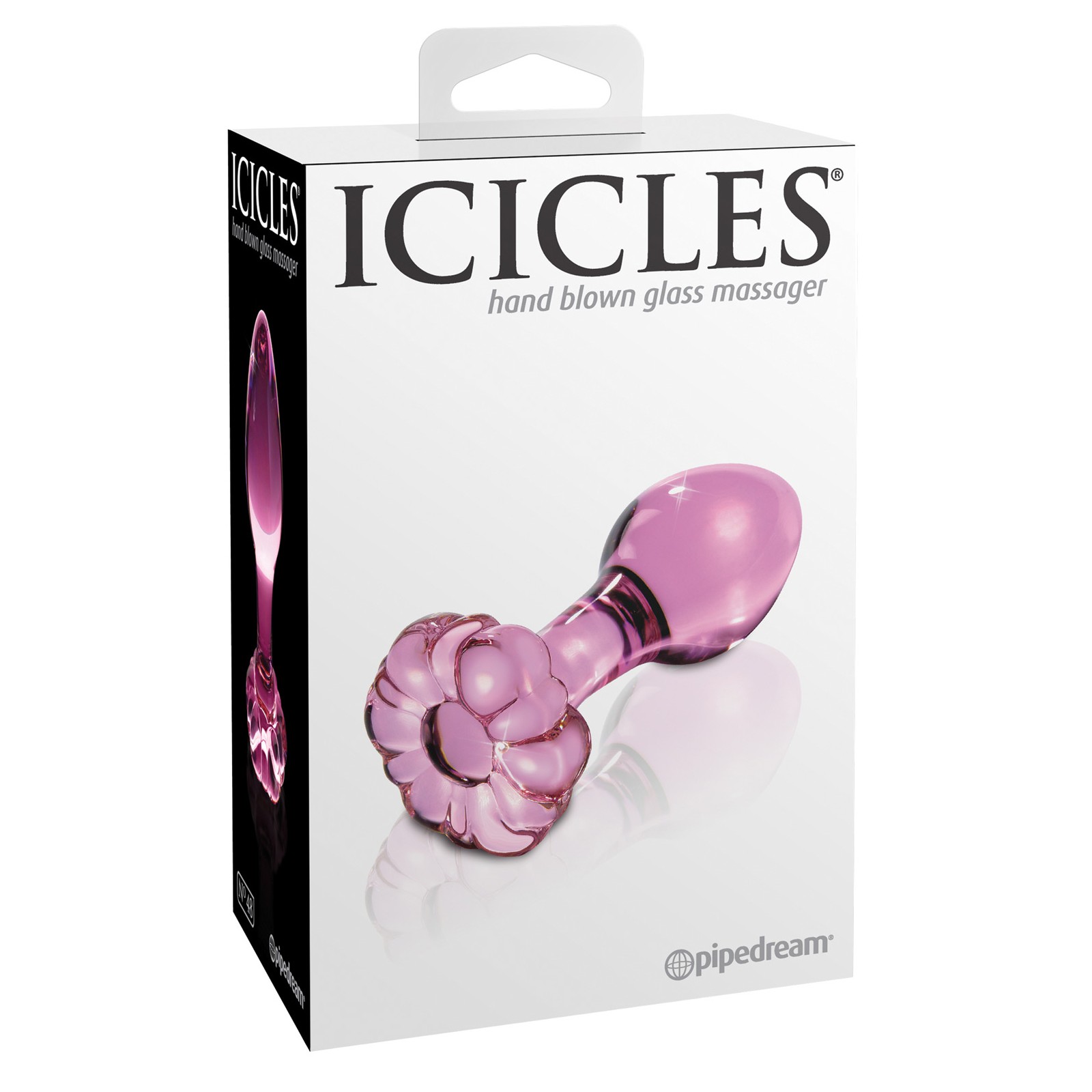 Icicles No. 48 Glass Butt Plug Pink